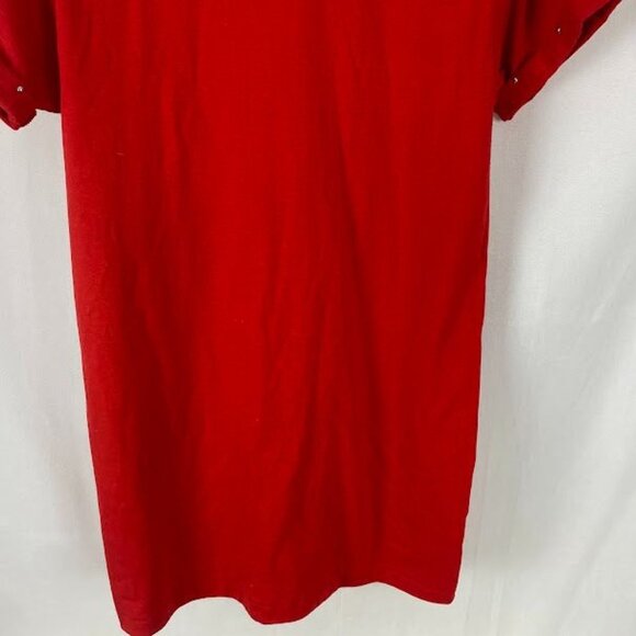 Rare Xperiance Red Faux Leather Studded Fringe Top NWT Women's Small. - Picture 12 of 15